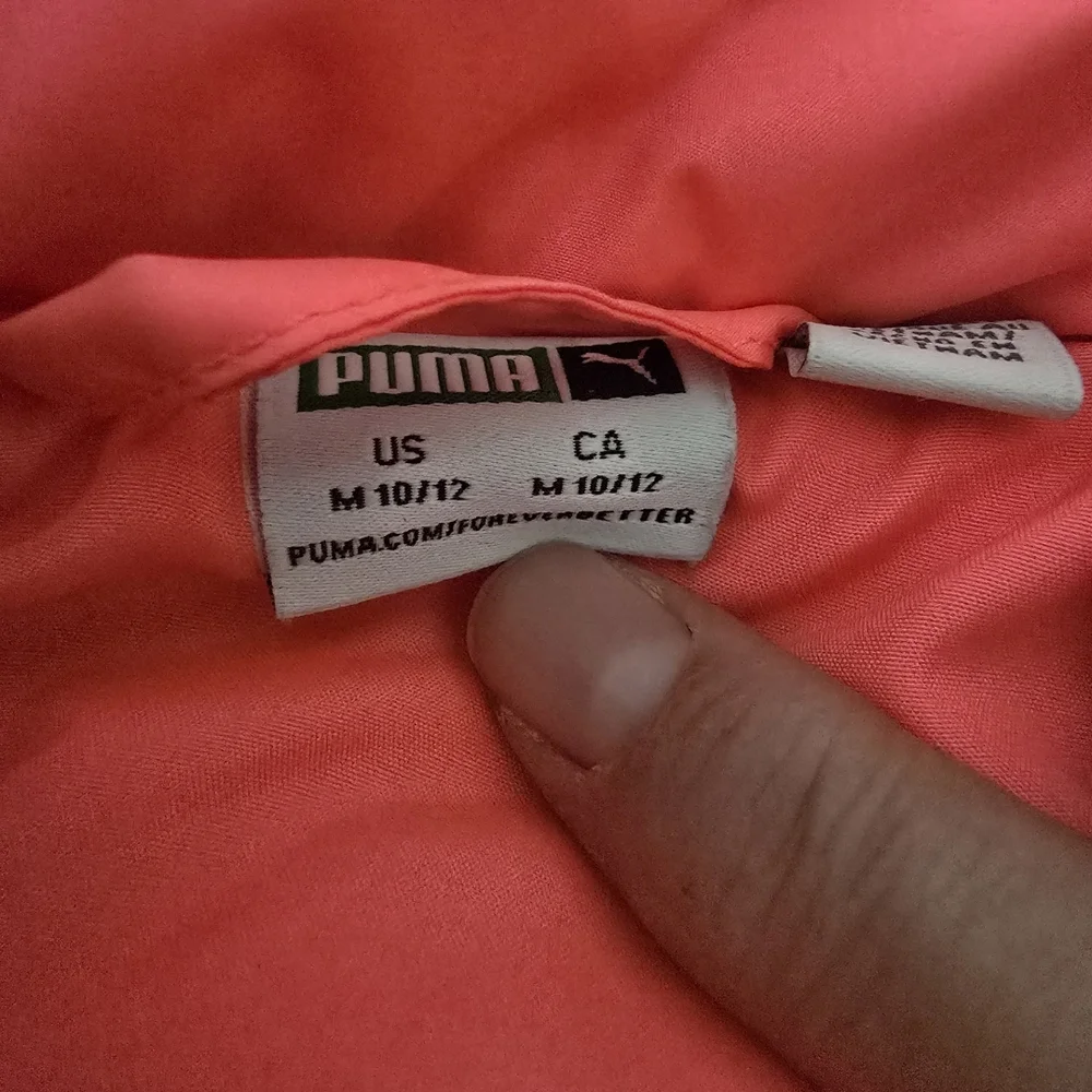 Puma Hot Pink Puffer Vest Size 10-12